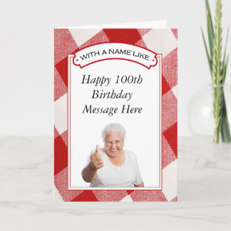 Happy 100th Birthday Greeting Card - Customizable Karte
