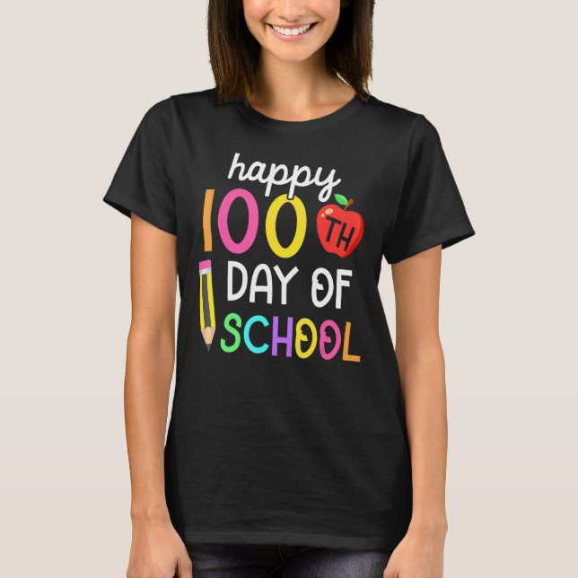 Happy 100th Day Of School 100 Days Of School Smart T-Shirt (Vorderseite)