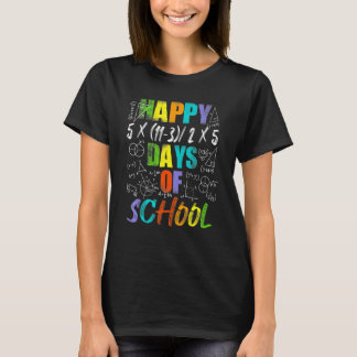 Happy 100th Day Of School Equations Math Teacher 1 T-Shirt