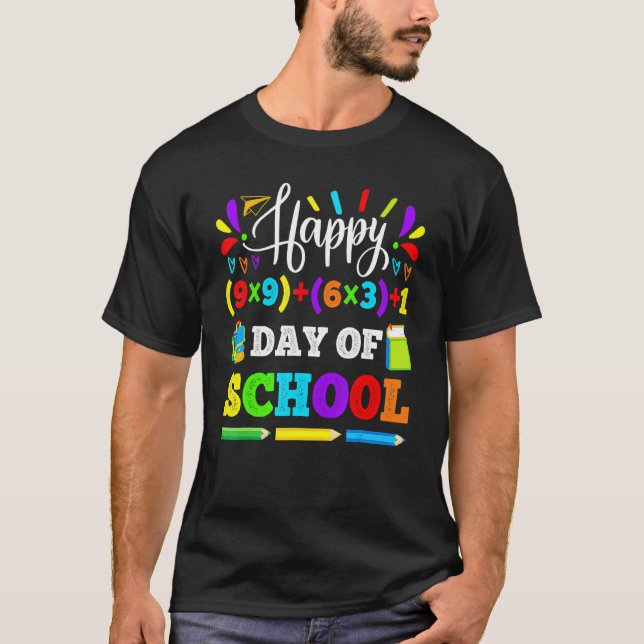 Happy 100th Day Of School Math Problem  100th Day  T-Shirt (Vorderseite)
