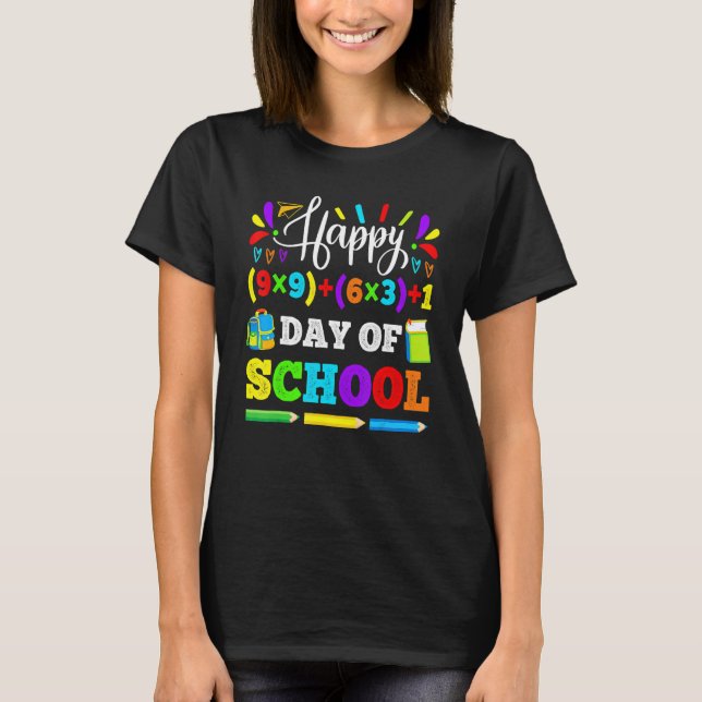 Happy 100th Day Of School Math Problem  100th Day  T-Shirt (Vorderseite)