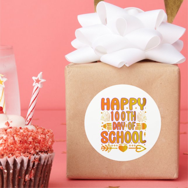 Happy 100th Day of School Sticker 100 Days Smart (Party)