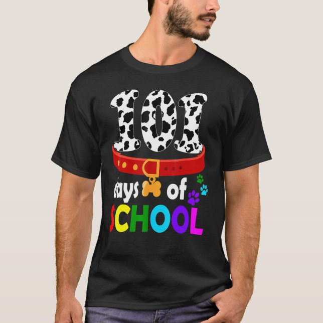 Happy 101 Days School Cute Dog 100 Days Smarter St T-Shirt (Vorderseite)