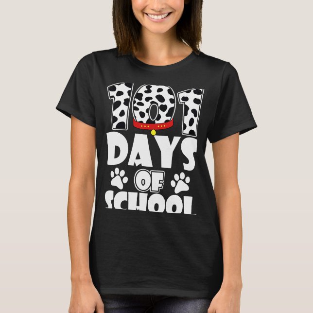 Happy 101 Days School Hunde Student oder Lehrer Ju T-Shirt (Vorderseite)