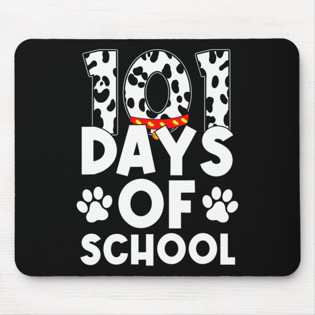 Happy 101 Days Schule Hund Lover Student oder Lehr Mousepad (Vorne)
