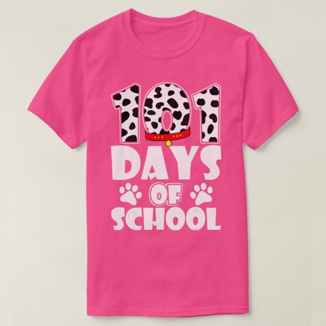 Happy 101 Days Schule Hund Lover Student oder Lehr T-Shirt (Design vorne)
