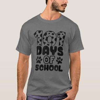 Happy 101 Days Schule Hund Lover Student oder Lehr T-Shirt