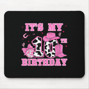Happy 10. Geburtstags Mädchen Outfit Rodeo Western Mousepad