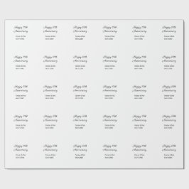 Happy 10. Jubiläum einfache minimale Hochzeitsbeze Geschenkpapier