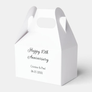 Happy 10. Jubiläum einfache minimale Hochzeitsbeze Geschenkschachtel