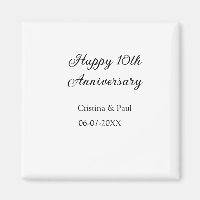 Happy 10. Jubiläum einfache minimale Hochzeitsbeze