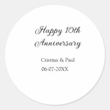 Happy 10. Jubiläum einfache minimale Hochzeitsbeze