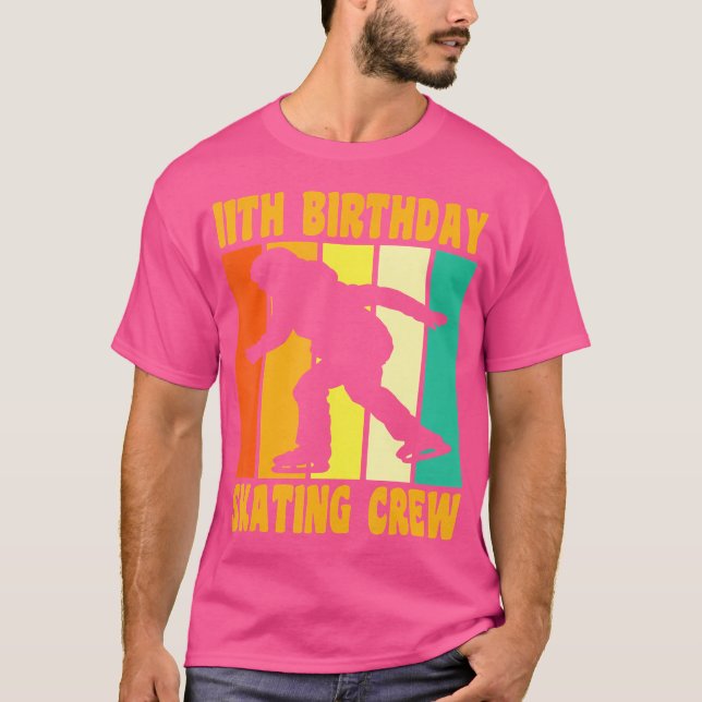 Happy 11 Birthday 11 Year Old Ice Skating 11Th Bir T-Shirt (Vorderseite)