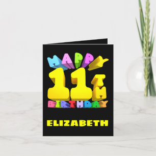Happy 11. Geburtstagskarte Feiertagskarte