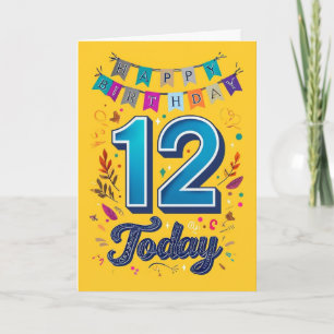 Happy 12. Geburtstagskarte Karte