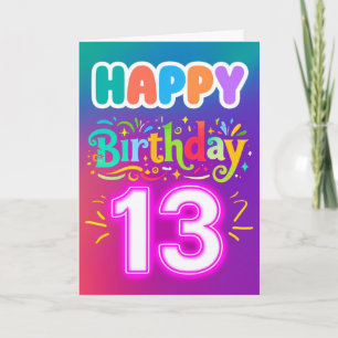 Happy 13. Geburtstagskarte Karte