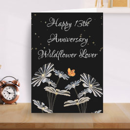 Happy 13. Jubiläum Card Wildblume Lover Ehefrau Karte