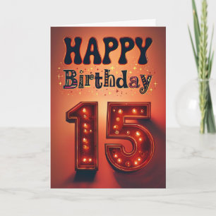 Happy 15. Geburtstagskarte Karte