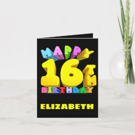 Happy 16. Geburtstagskarte Feiertagskarte