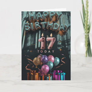 Happy 17. Geburtstagskarte Karte