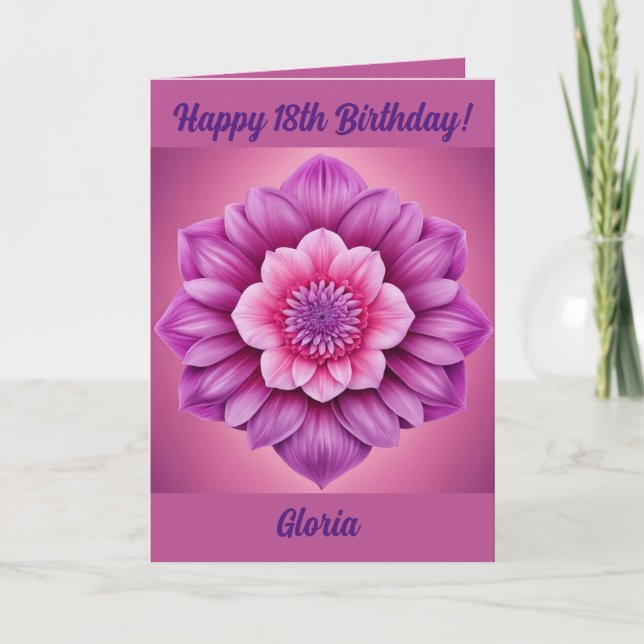 Happy 18. Geburtstagskarte Karte (Vorderseite)