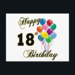 Happy 18th Birthday Ohrfeits Postkarte<br><div class="desc">Happy 18th Birthday - Birthday design for a special 18th Birthday. Great for any 18 year old! Oh - Let us be the first to say,  Happy Birthday! Customize this design by adding a name or even move the image around!</div>