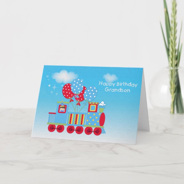 Happy 1. Geburtstagszug Karte (Vorderseite)