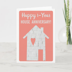 Happy 1-Jahres-Hausmannskarte Karte