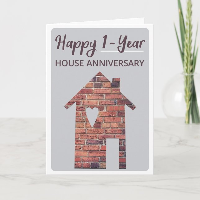 Happy 1 Year House Anniversary Card Karte (Vorderseite)