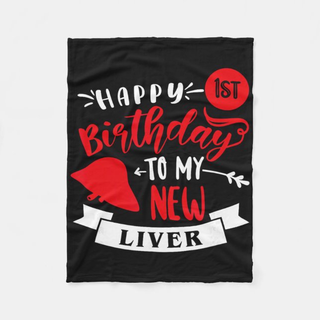 Happy 1st Birthday To My New Liver, Transplant Ann Fleecedecke (Vorderseite)