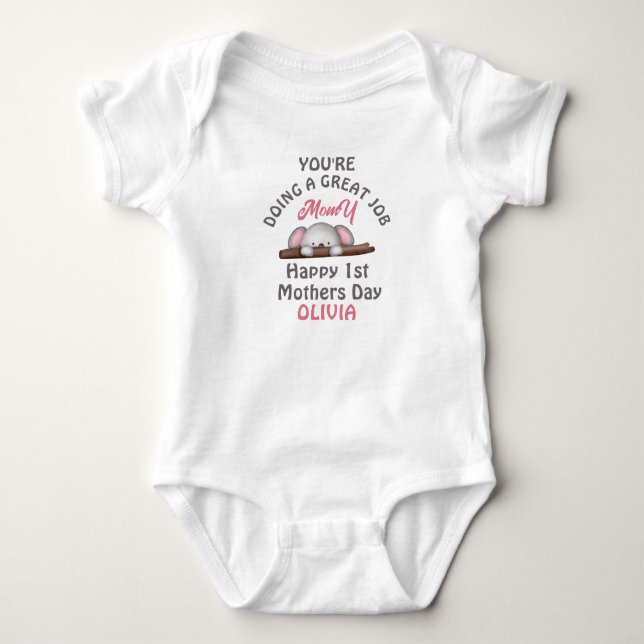 Happy 1st Mütter Day Baby koala Baby Bodysuit Baby Strampler (Vorderseite)