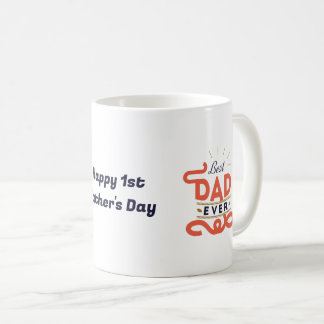 Happy 1st Père’s Day Mug - Blue Text Design