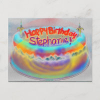 Happy 2014 Geburtstag Stephanie Post Card