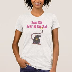 Happy 2020 Jahr RAT Chinesisches Neujahr Zodiac Ge T-Shirt