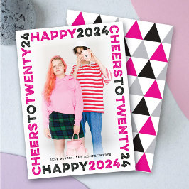 Happy 2025 Blocks Frame Typografy New Year Foto Feiertagskarte