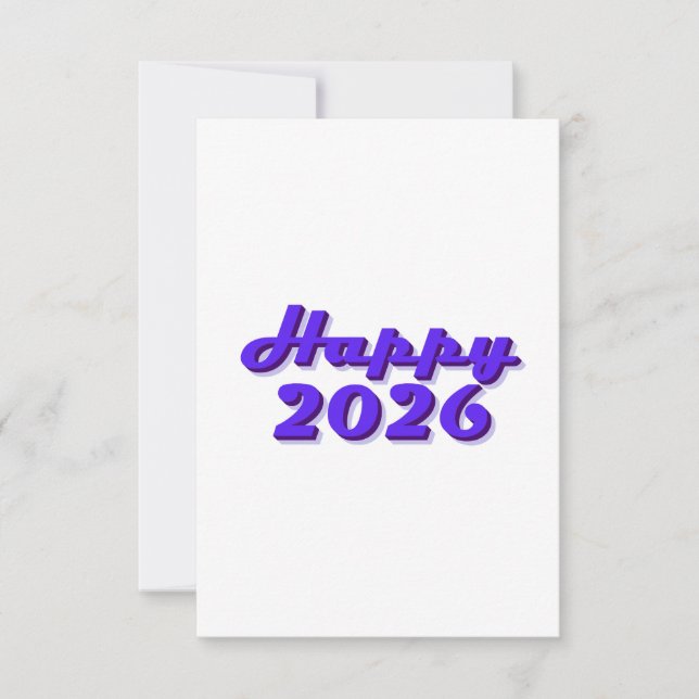 Happy 2026 einladung (Vorderseite)