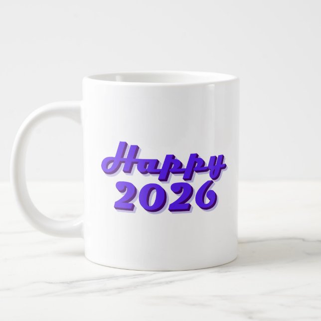 Happy 2026 Jumbo-Tasse (Links)