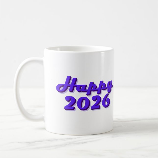 Happy 2026 kaffeetasse (Links)