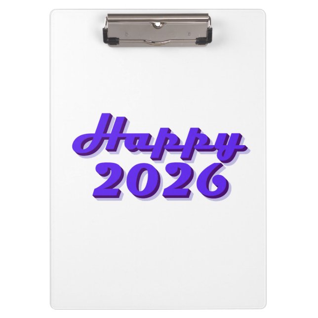 Happy 2026 klemmbrett (Vorderseite)