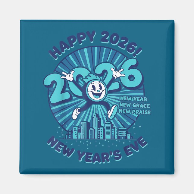 Happy 2026 New Year's Eve Celebration Design  Magnet (Vorne)