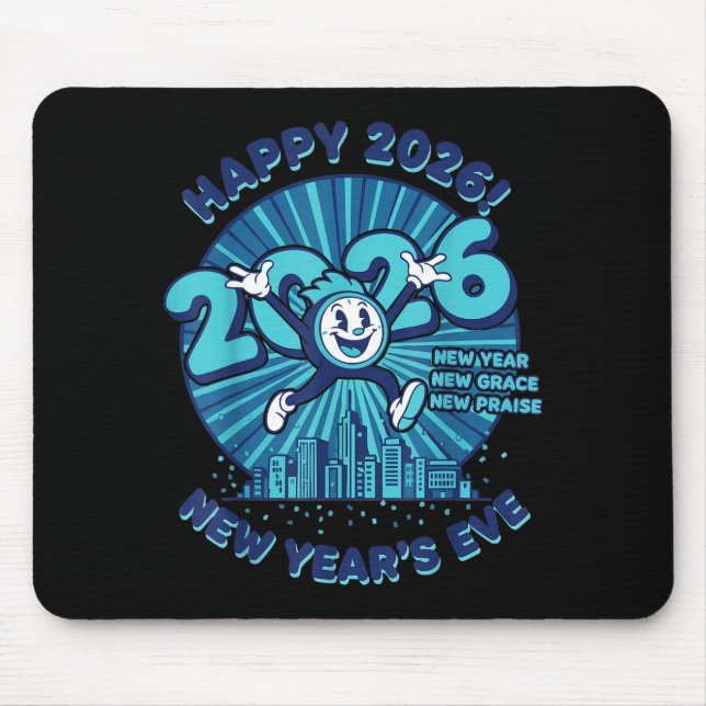 Happy 2026 New Year's Eve Celebration Design  Mousepad (Vorne)