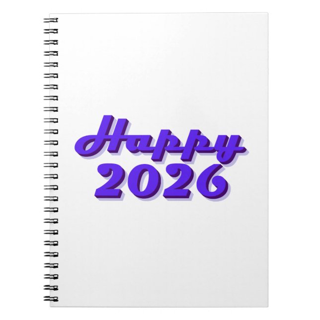 Happy 2026 notizblock (Vorderseite)