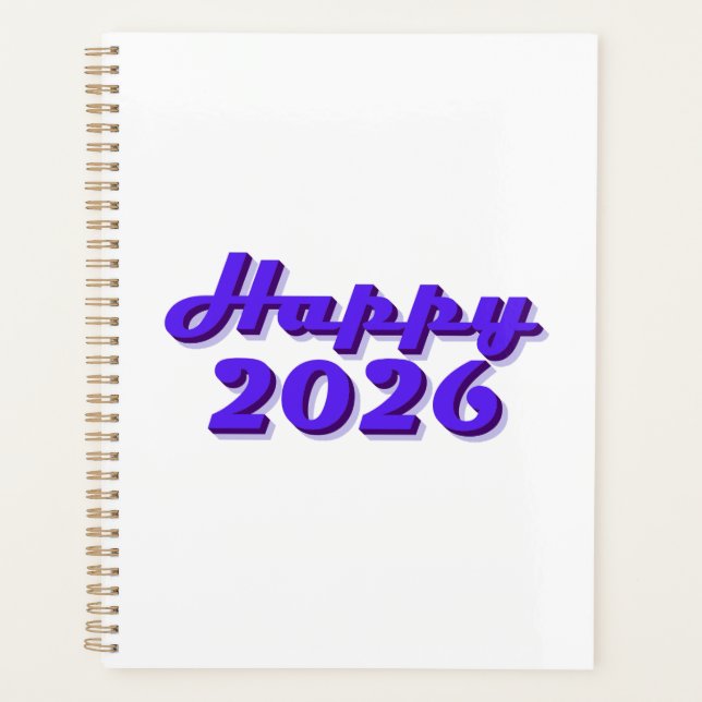 Happy 2026 planer (Vorderseite)