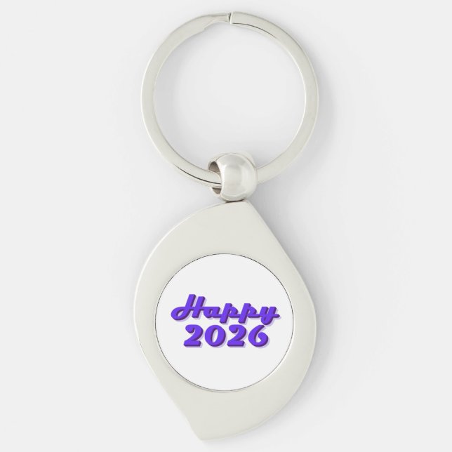 Happy 2026 schlüsselanhänger (Vorderseite)