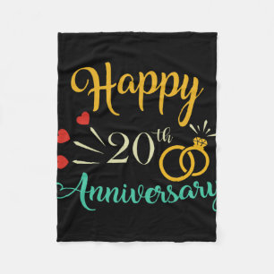 Happy 20 Jahre Matching Paare 20. Jubiläum Fleecedecke