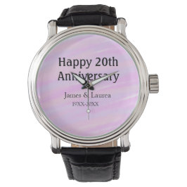 Happy 20th anniversary pink purple pastel name bol armbanduhr