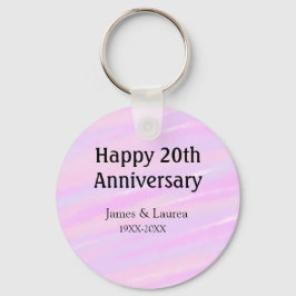 Happy 20th anniversary pink purple pastel name bol schlüsselanhänger