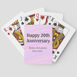Happy 20th anniversary pink purple pastel name bol spielkarten