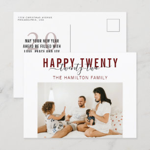Happy 22 Typografy Foto Holiday Postkarte