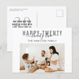 Happy 22 Typografy Foto Holiday Postkarte